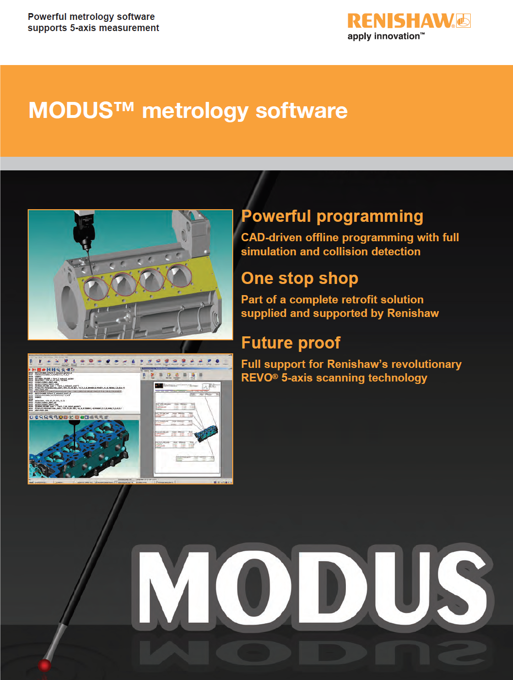 MODUS™ CNC/DCC Measuring Software CMM Technology